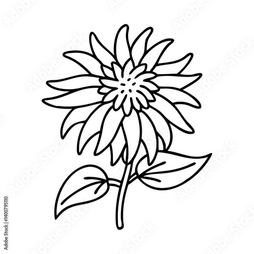 bee balm flower icon, bee balm flower vector illustration-simple illustration of bee balm flower, perfect for bee balm flower logos and icons