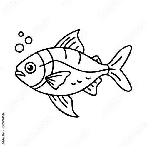 black skirt tetra fish icon, black skirt tetra fish vector illustration-simple illustration of black skirt tetra fish, perfect for black skirt tetra fish logos and icons