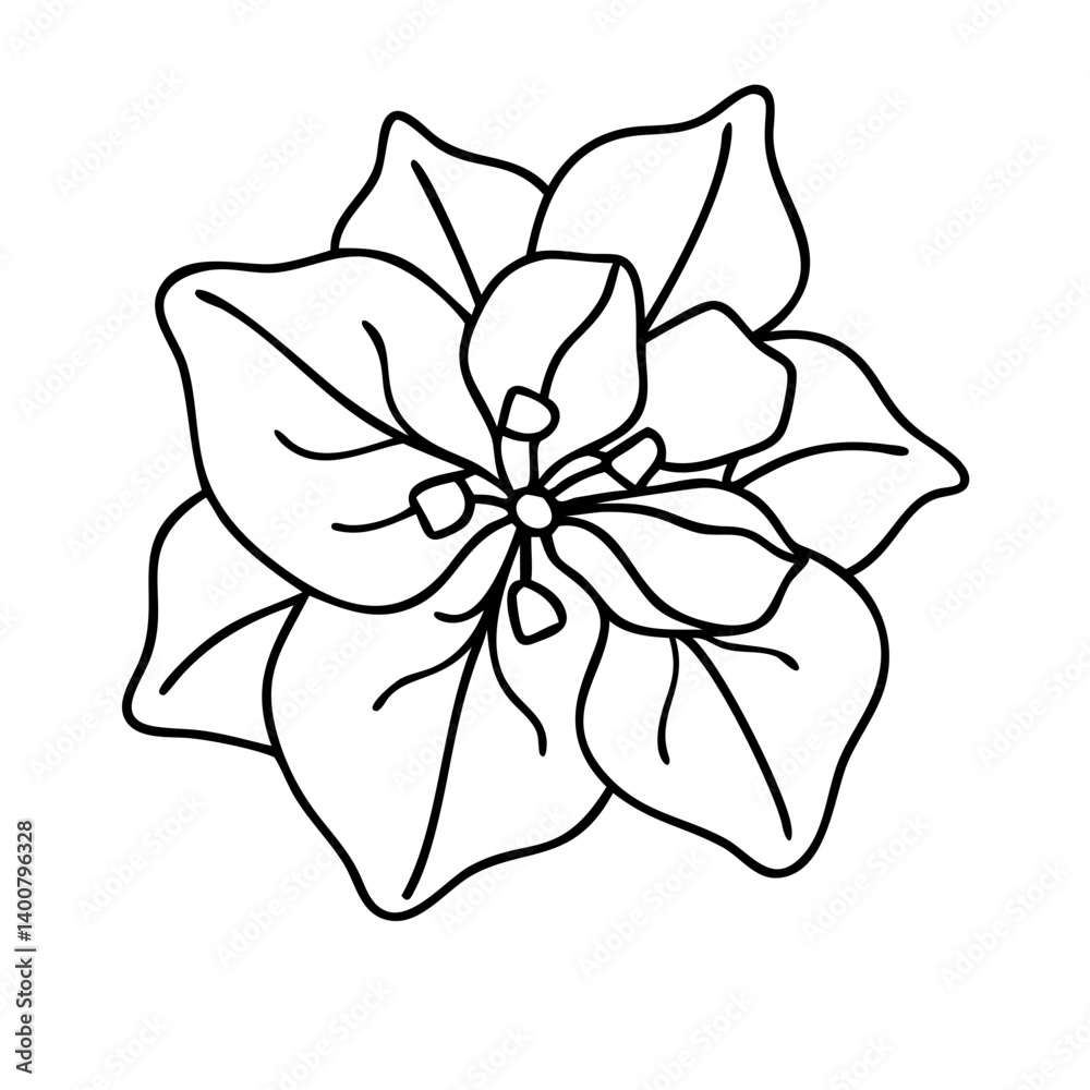Naklejka premium bougainvillea flower icon, bougainvillea flower vector illustration-simple illustration of bougainvillea flower, perfect for bougainvillea flower logos and icons