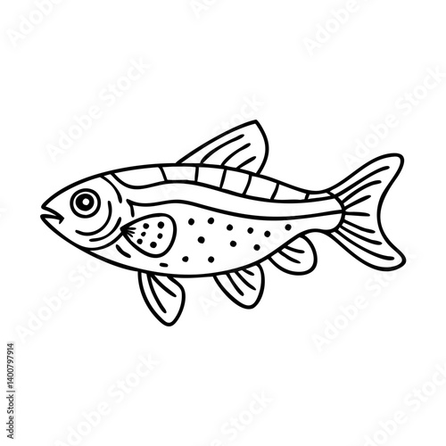 celestial pearl danio fish icon, celestial pearl danio fish vector illustration-simple illustration of celestial pearl danio fish, perfect for celestial pearl danio fish logos and icons