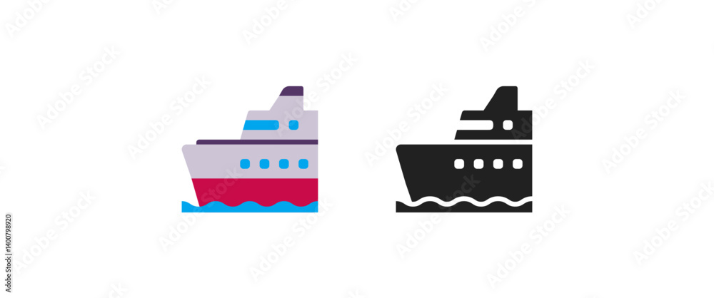 Fototapeta premium Ship Emoji 