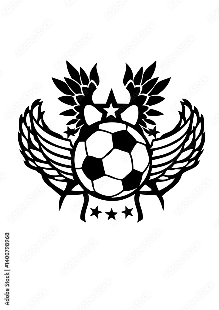 Obraz premium football aile ballon etoile logo club