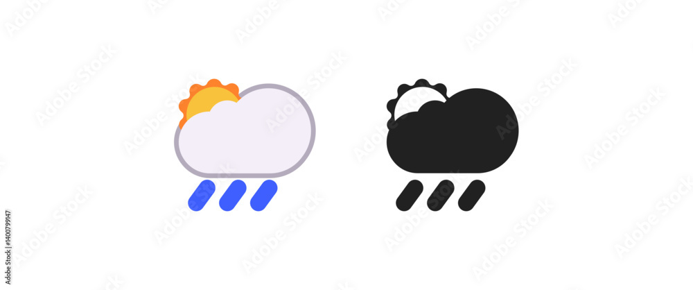 Sun and Rain Emoji
