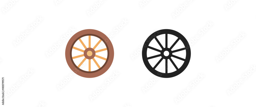 Fototapeta premium Wagon Wheel Emoji 