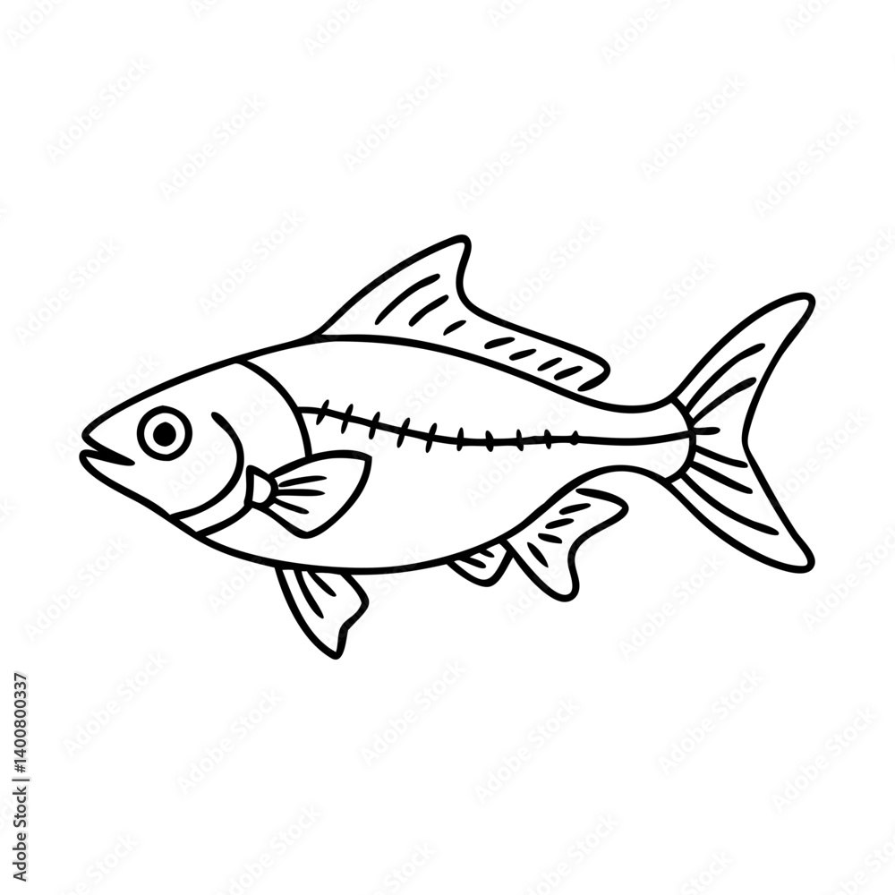 Fototapeta premium congo tetra fish icon, congo tetra fish vector illustration-simple illustration of congo tetra fish, perfect for congo tetra fish logos and icons