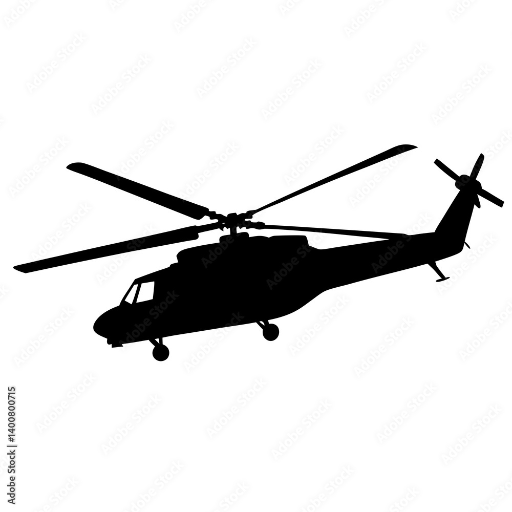 Fototapeta premium helicopter air vector art silhouette