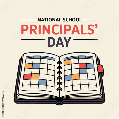 National School Principals Day USA Vector Illustration Honoring Educational Leadership