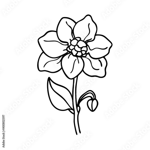 delphinium flower icon, delphinium flower vector illustration-simple illustration of delphinium flower, perfect for delphinium flower logos and icons