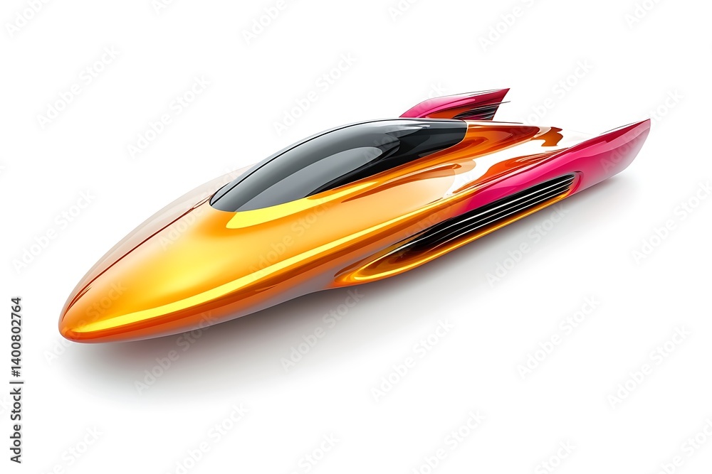 3D Sleek Racing Digital Spaceship with Aerodynamic Design. 3D Sleek Racing Digital Spaceship with Aerodynamic Design.