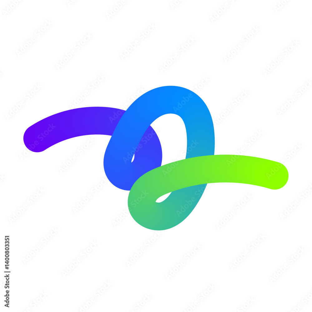 Abstract gradient wave pattern with wavy 3D shapes and geometric squiggles. Modern doodle design with colorful ribbon elements. Flat vector illustration isolated on white background. Abstract gradient wave pattern with wavy 3D shapes and geometric squiggles. Modern doodle design with colorful ribbon elements. Flat vector illustration isolated on white background.