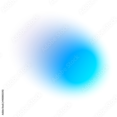 Abstract gradient background with soft blue and green hues, blurred fluid shapes, grainy watercolor texture, neon light mesh effect. Flat vector illustration isolated on white background.