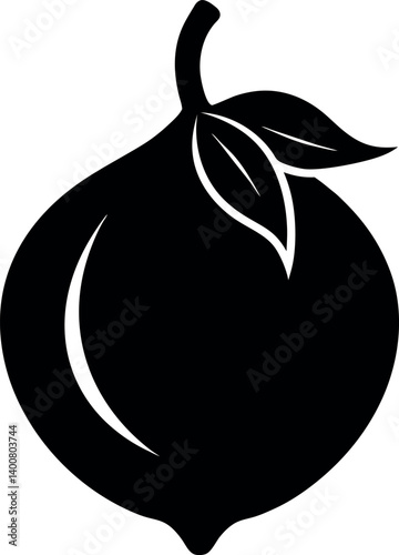 etrog silhouette vector icon on transparent background