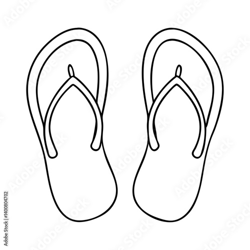 flip flops icon, flip flops vector illustration-simple illustration of flip flops, perfect for flip flops logos and icons