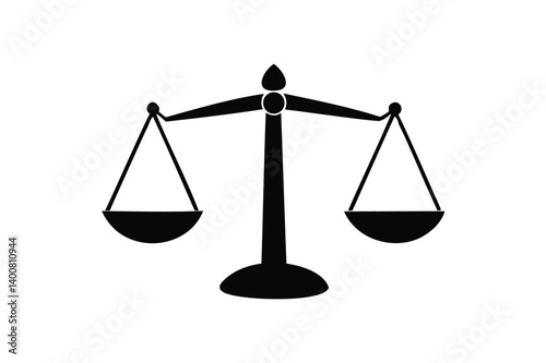 Scale icon silhouette on white background