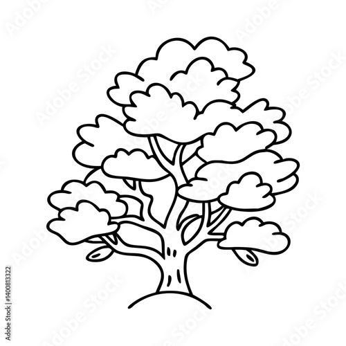 juniper tree icon, juniper tree vector illustration-simple illustration of juniper tree, perfect for juniper tree logos and icons