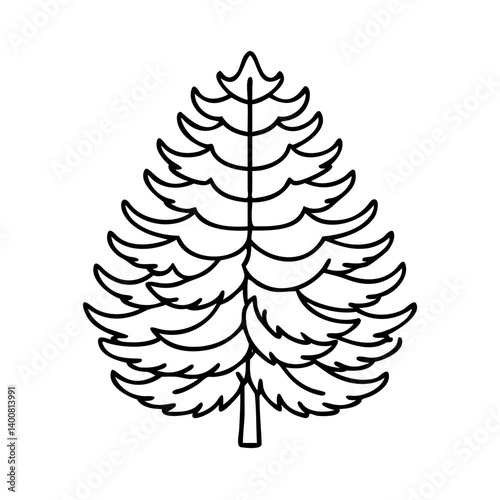 larch tree icon, larch tree vector illustration-simple illustration of larch tree, perfect for larch tree logos and icons