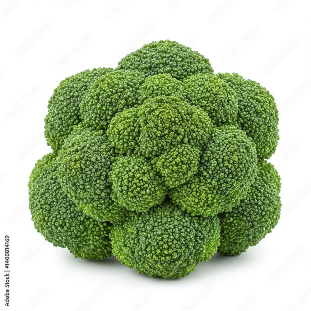 Fresh green broccoli close up shot on white background Fresh green broccoli close up shot on white background
