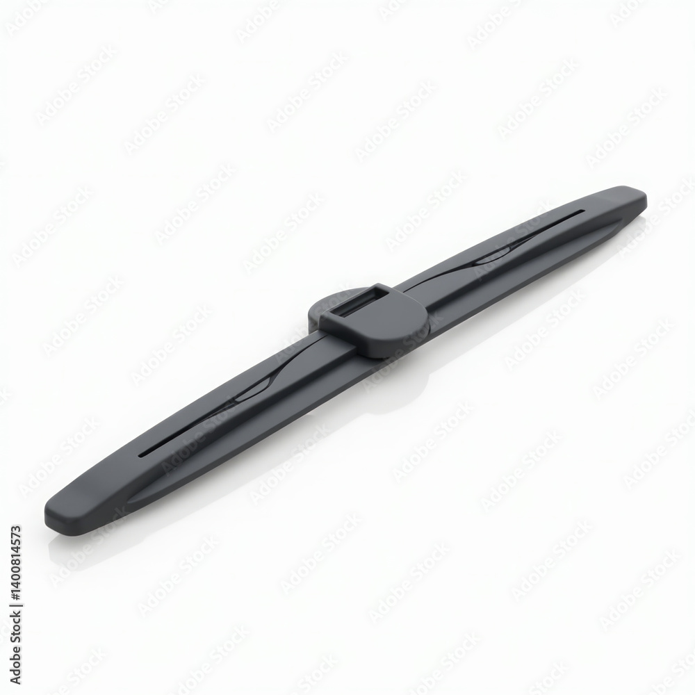 Stylized Windshield Wiper Blade Mid-Swipe Floating 3D Stylized Windshield Wiper Blade Mid-Swipe Floating 3D