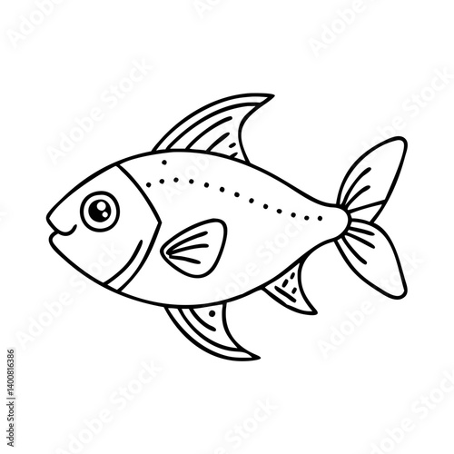lemon tetra fish icon, lemon tetra fish vector illustration-simple illustration of lemon tetra fish, perfect for lemon tetra fish logos and icons