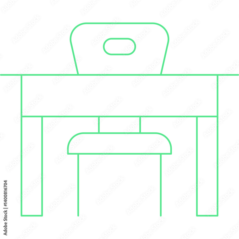 Student Desk icon single vector illustration Student Desk icon single vector illustration