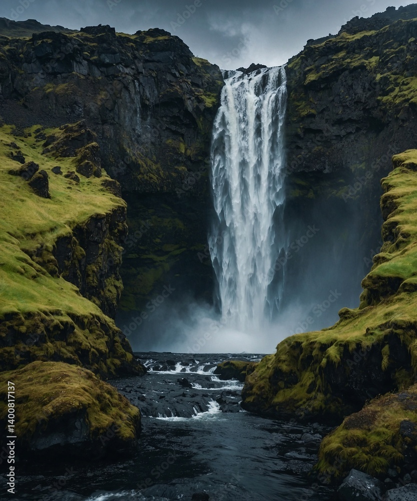 Obraz premium Icelandic waterfall 