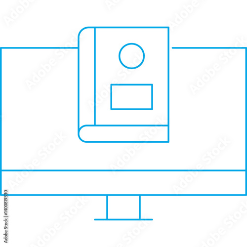 Online Library icon single vector illustration