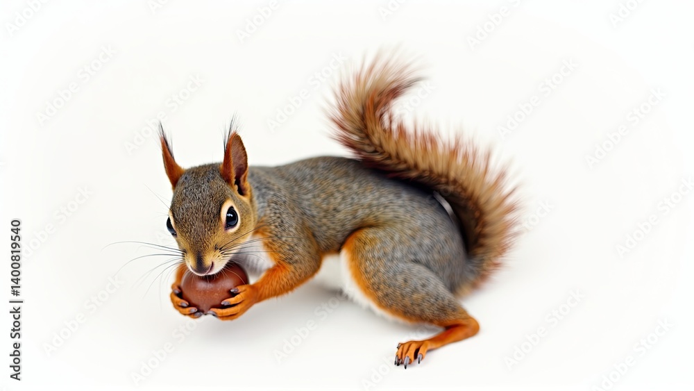 Obraz premium Nutty Elegance: A Squirrel in Poised Display
