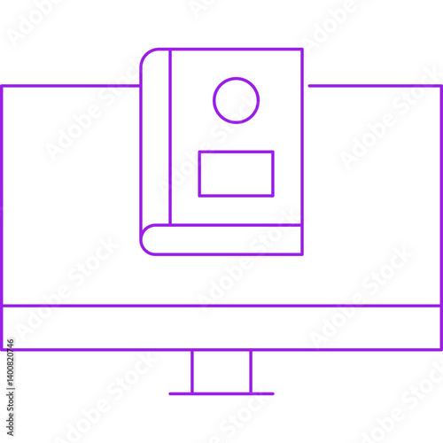 Online Library icon single vector illustration