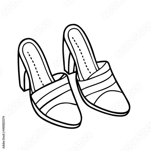 mules shoes icon, mules shoes vector illustration-simple illustration of mules shoes, perfect for mules shoes logos and icons