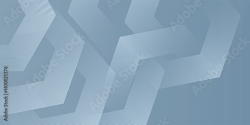 Abstract hexagon lines on gray background. Geometric stripe line art design for poster, brochure, cover, website, banner.vector background art