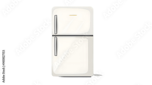 Modern White Refrigerator Isolated on Clean Background for Professional Kitchen Designs.