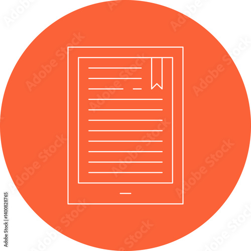 EBook icon single vector illustration