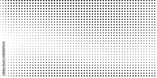 Grunge halftone gradient background. Faded grit noise texture. White and black sand wallpaper. Retro pixelated backdrop. Anime or manga style comic overlay. Vector graphic modern art