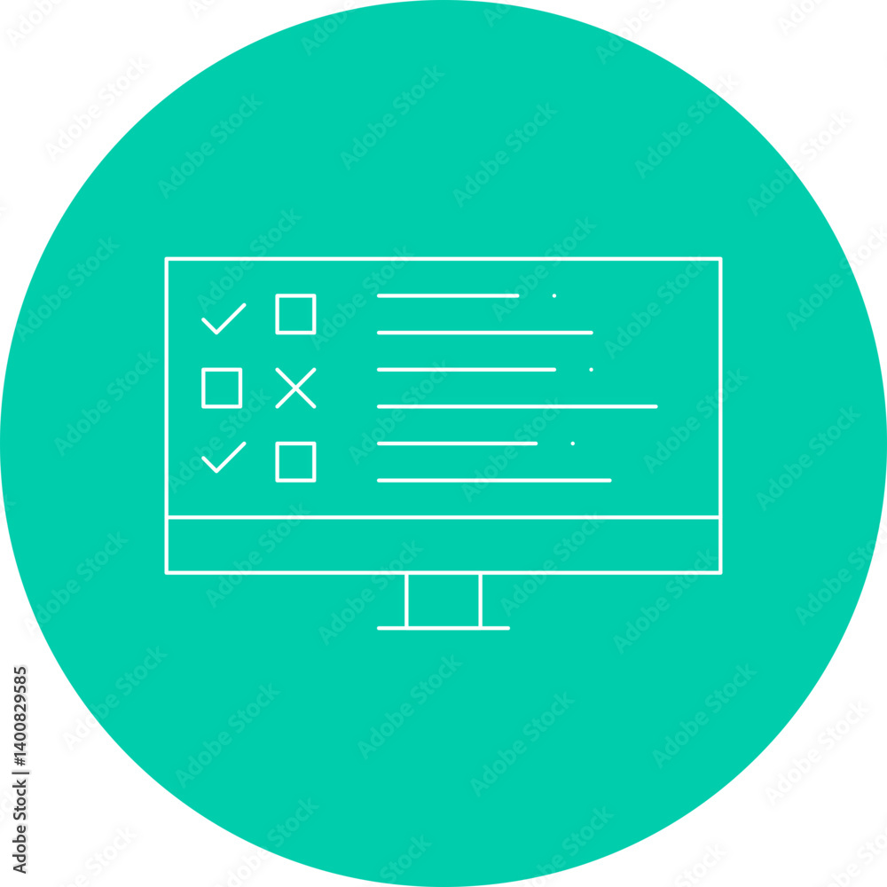 Online Test icon single vector illustration Online Test icon single vector illustration