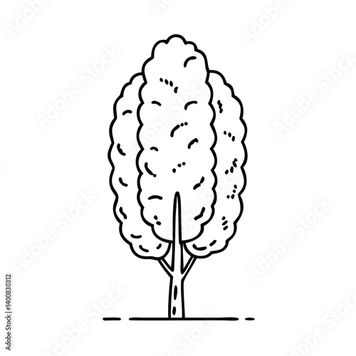 poplar tree icon, poplar tree vector illustration-simple illustration of poplar tree, perfect for poplar tree logos and icons