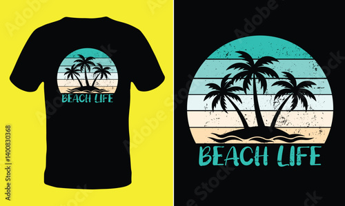 retro summer t shirt design 