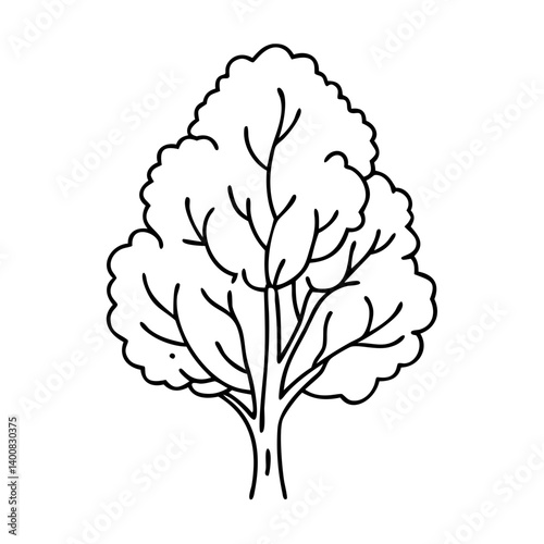 poplar tree icon, poplar tree vector illustration-simple illustration of poplar tree, perfect for poplar tree logos and icons