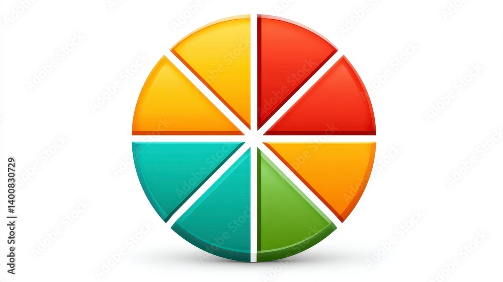 Fototapeta premium Eight Segment Color Wheel Graphic Design