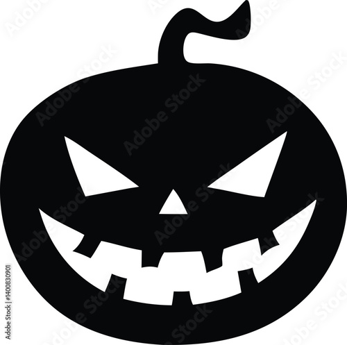 "Terrifying jack-o'-lantern with wicked grin perfect for Halloween decorations"