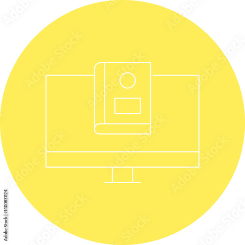 Online Library icon single vector illustration