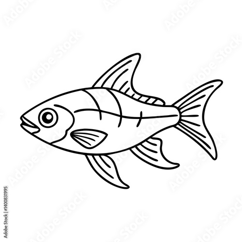 rummy nose tetra fish icon, rummy nose tetra fish vector illustration-simple illustration of rummy nose tetra fish, perfect for rummy nose tetra fish logos and icons