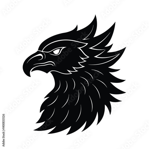 griffin head vector art silhouette