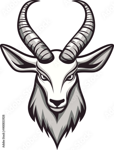 vector illustration of a goat