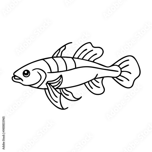 siamese algae eater fish icon, siamese algae eater fish vector illustration-simple illustration of siamese algae eater fish, perfect for siamese algae eater fish logos and icons