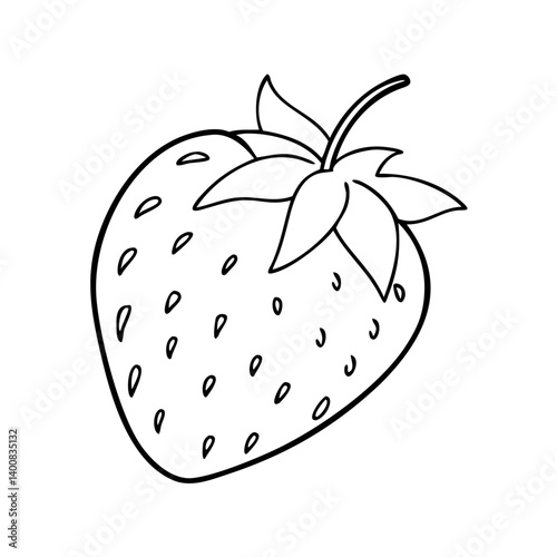strawberry icon, strawberry vector illustration-simple illustration of strawberry, perfect for strawberry logos and icons