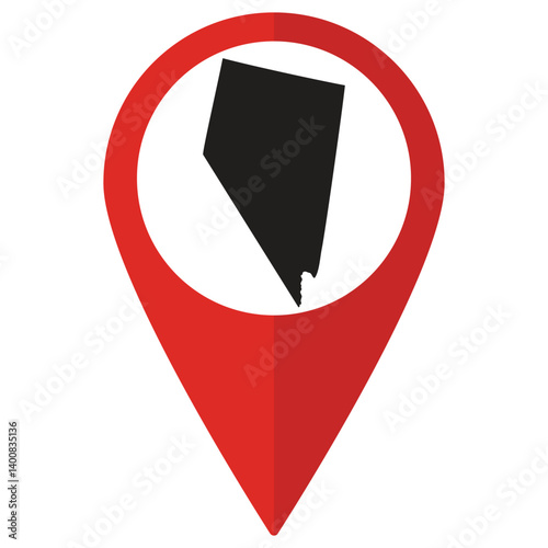 Nevada state map. Map of Nevada state on map pinpoint in red color Free Download Nevada state map. Map of Nevada state on map pinpoint in red color - GFXLoad