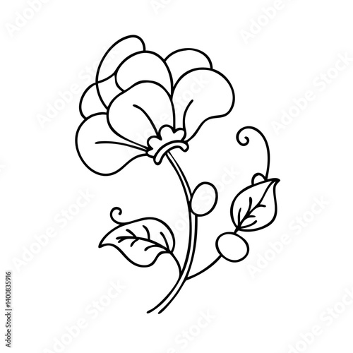 sweet pea flower icon, sweet pea flower vector illustration-simple illustration of sweet pea flower, perfect for sweet pea flower logos and icons