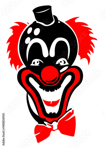 clown bowling boule nez rouge noeud papillon logo club