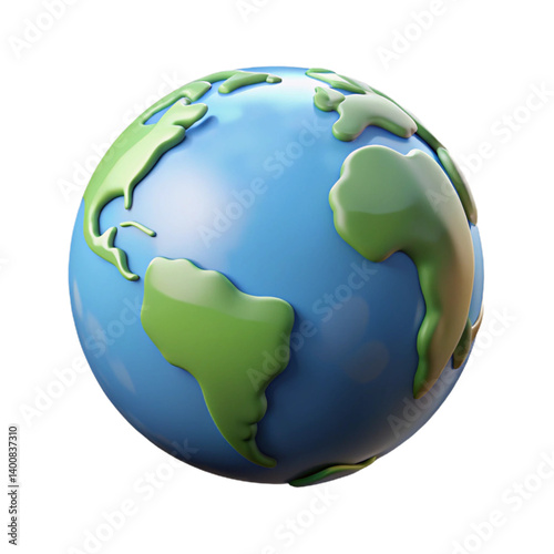 earth globe isolated on white