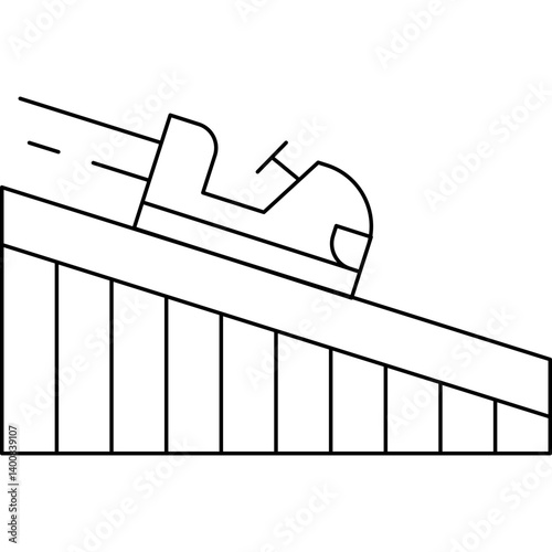 Roller Coaster icon single vector illustration